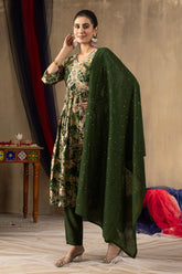 Elegant Straight Kurti Pant Dupatta Set