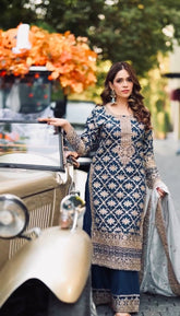 New Designer Party Wear Look Top-Plazzo and Dupatta With Heavy Embroidery Work