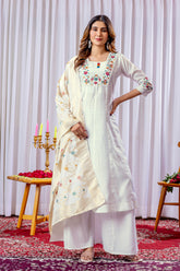 Elegant Straight Kurti Pant Dupatta Set