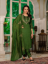 Elegant Straight Kurti Pant Dupatta Set