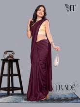 Solid/Plain Daily Wear Vichitra Silk Blend Saree