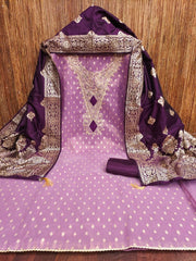 Women’s Embroidered Dress Material with Dupatta – Festive Wear