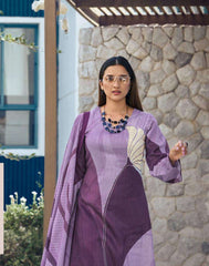 Elegant Straight Kurti Pant Dupatta Set