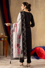Elegant Roman Silk Straight Kurti Pant Dupatta Set