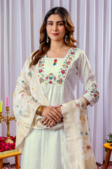 Elegant Straight Kurti Pant Dupatta Set