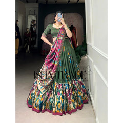 Dolla Silk Lehengha Choli With Digital Print Work | Heavy Cancan | Special Chaniya Choli For Navratri