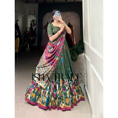 Dolla Silk Lehengha Choli With Digital Print Work | Heavy Cancan | Special Chaniya Choli For Navratri