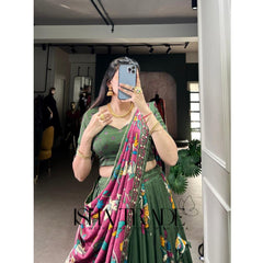 Dolla Silk Lehengha Choli With Digital Print Work | Heavy Cancan | Special Chaniya Choli For Navratri