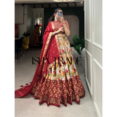 Dolla Silk Lehengha Choli with Digital Print Work | Heavy Cancan | Special Chaniya Choli for Navratri