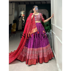 Dolla Silk Lehengha Choli with Digital Print Work | Heavy Cancan | Special Chaniya Choli for Navratri
