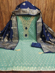 Women’s Embroidered Dress Material with Dupatta – Festive Wear