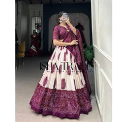Dolla Silk Lehengha Choli With Digital Print Work | Cancan | Special Chaniya Choli For Navratri