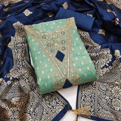 Women’s Embroidered Dress Material with Dupatta – Festive Wear