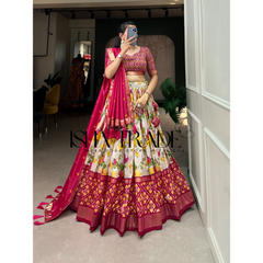 Dolla Silk Lehengha Choli with Digital Print Work | Heavy Cancan | Special Chaniya Choli for Navratri
