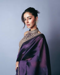 Dark Purple Silk Saree | Premium Purple Color