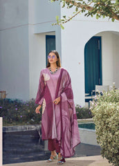 Elegant Straight Kurti Pant Dupatta Set