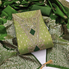 Women’s Embroidered Dress Material with Dupatta – Festive Wear