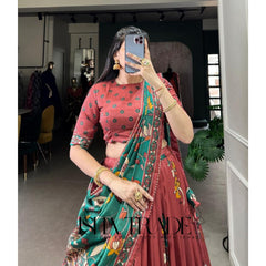 Dolla Silk Lehengha Choli With Digital Print Work | Heavy Cancan | Special Chaniya Choli For Navratri
