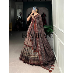 Dolla Silk Lehengha Choli With Digital Print Work | Heavy Cancan | Special Chaniya Choli For Navratri
