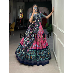 Dolla Silk Lehengha Choli with Digital Print Work | Heavy Cancan | Special Chaniya Choli for Navratri