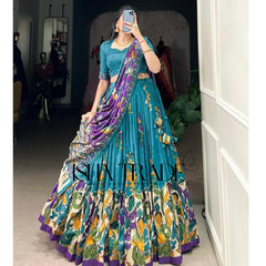 Dolla Silk Lehengha Choli With Digital Print Work | Heavy Cancan | Special Chaniya Choli For Navratri