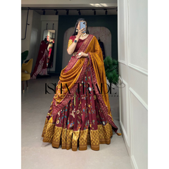 Dolla Silk Lehengha Choli with Digital Print Work | Heavy Cancan | Special Chaniya Choli for Navratri