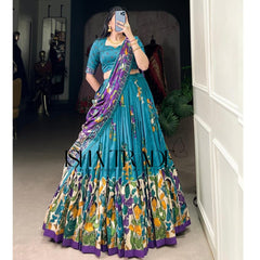 Dolla Silk Lehengha Choli With Digital Print Work | Heavy Cancan | Special Chaniya Choli For Navratri
