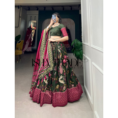 Dolla Silk Lehengha Choli with Digital Print Work | Heavy Cancan | Special Chaniya Choli for Navratri