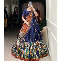 Dolla Silk Lehengha Choli With Digital Print Work | Heavy Cancan | Special Chaniya Choli For Navratri