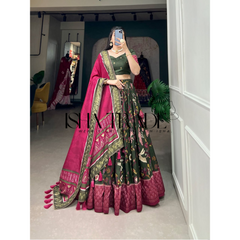 Dolla Silk Lehengha Choli with Digital Print Work | Heavy Cancan | Special Chaniya Choli for Navratri