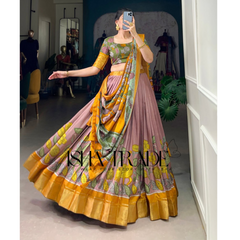 Dolla Silk Lehengha Choli With Digital Print Work | Heavy Cancan | Special Chaniya Choli For Navratri