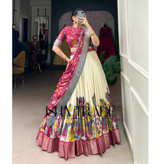 Dolla Silk Lehengha Choli With Digital Print Work | Heavy Cancan | Special Chaniya Choli For Navratri