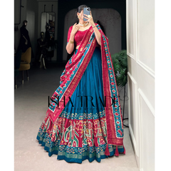 Dolla Silk Lehengha Choli with Digital Print Work | Heavy Cancan | Special Chaniya Choli for Navratri