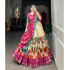 Dolla Silk Lehengha Choli With Digital Print Work | Heavy Cancan | Special Chaniya Choli For Navratri