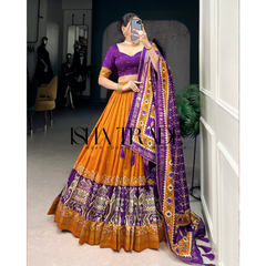 Dolla Silk Lehengha Choli with Digital Print Work | Heavy Cancan | Special Chaniya Choli for Navratri