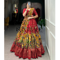 Dolla Silk Lehengha Choli With Digital Print Work | Heavy Cancan | Special Chaniya Choli For Navratri