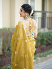Premium Designer Saree | Soft Tebby Silk with Sequins & Cording Embroidery Work