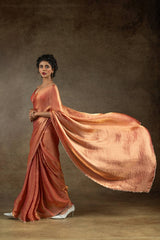 Designer Saree | Space Silk with Original Jarkhan Diamond Work | Wedding & Party Wear