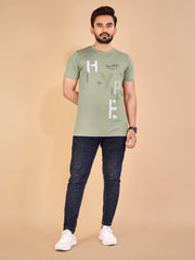 Regular Fit Solid Cotton Lycra T-Shirt for Men | Men's T-shirt