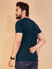 Regular Fit Solid Cotton Lycra T-Shirt for Men | Men's T-shirt