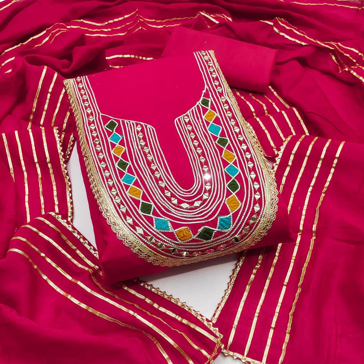 Jaipuri Mirror & Gota Patti Work Kurta Set for Women | Festive & Wedding Wear