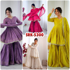 Women Chanderi Kurta Pant Dupatta Set